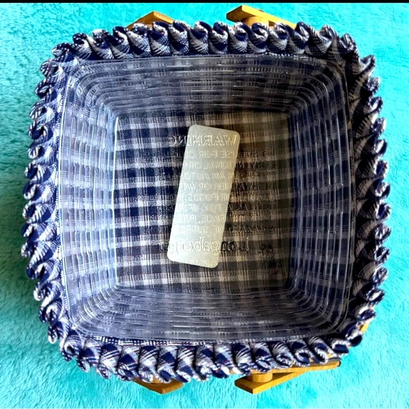 Longaberger JW Collection Mini Miniature Cake Basket Liner Protector Riser Box - Picture 8 of 9